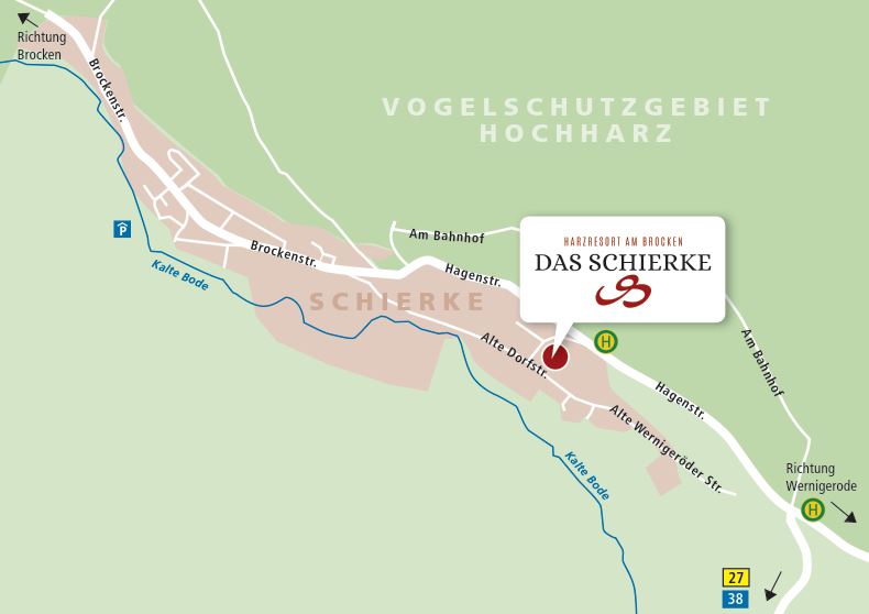 Anfahrtsplan Schierke Harzresort